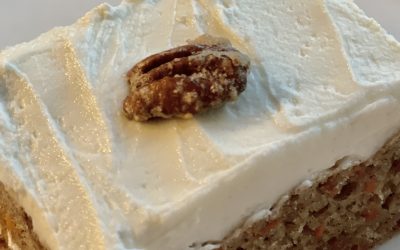 Low-Fat Carrot Cake with Yogurt Cream Cheese Frosting