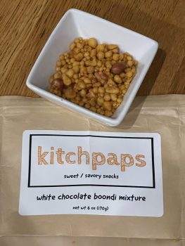 kitchpaps snack mix white chocolate boondi