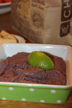 Black Bean Dip with leftover Chipotle beans