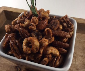 Candied Chipotle and Rosemary Mixed Nuts
